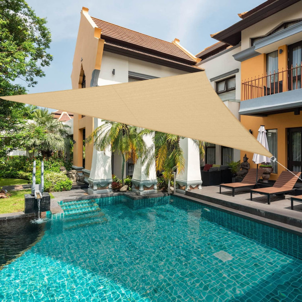 Triangular Shade Sail 3x3x3m Waterproof Anti UV for Garden Terrac