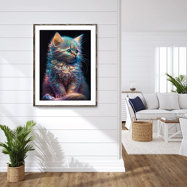 30x40cm 5D Timanttimaalauspakkaukset Aikuisten, Kissan Timanttitaidepakkaukset