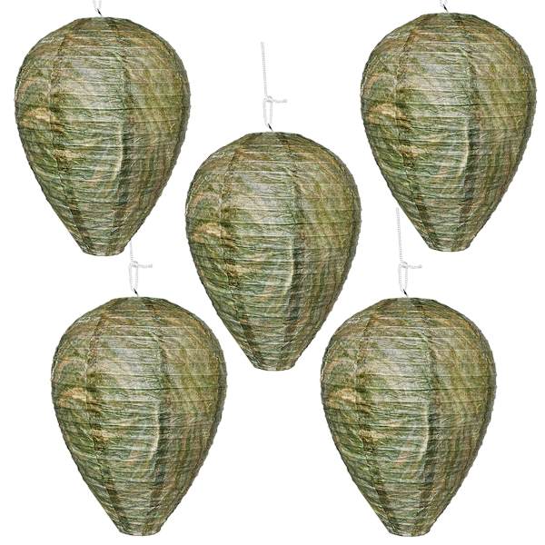 Getingbo-fälla - 5-pack - Hängande getingavvisande och avskräckande - Säker falsk fälla