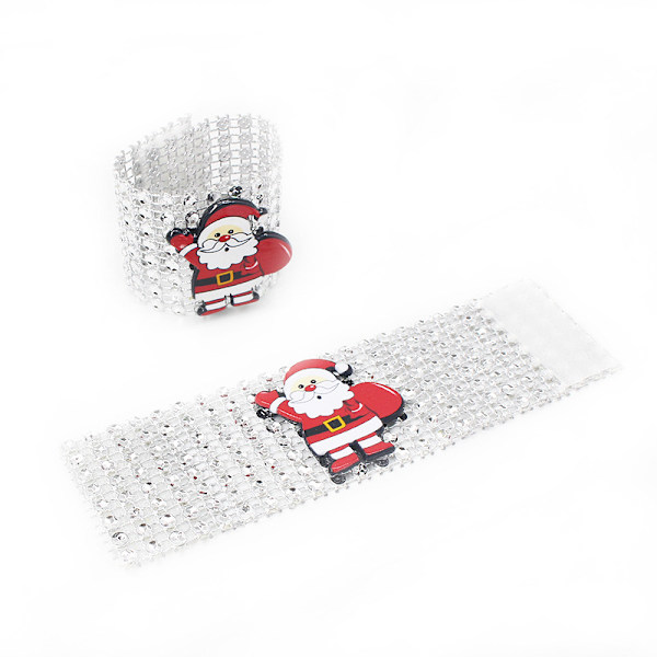10 stk. Jule Rhinestone Jule Serviet Ring Holdere S