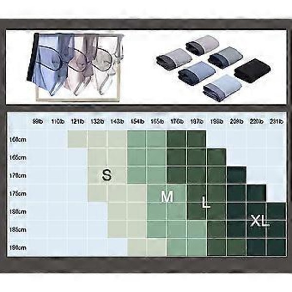3-pack Herrkalsonger, 3-pack, Ice Silk Underkläder, Herr Sexiga, Sömlösa, Andningsbara XL