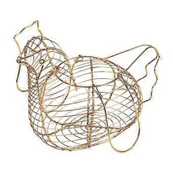 Metall Kylling Eggkurv Fruktkurv Organizer for Gårdshus Påske Hjem()