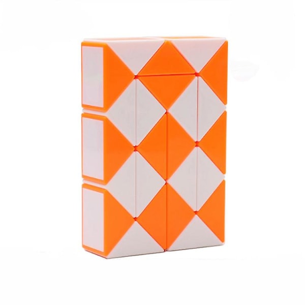 Magic Snake Cube 24-deler 3d Puzzle Toy Snake Puzzles Magic Ruler Twist Puzzle Toy（oransje）