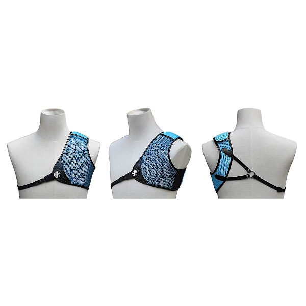 Bueskydning Brystbeskytter - Rh 3d Mesh Designet（S Blå）