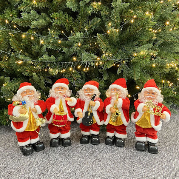 Spille Guitar Santa Claus Julemusikæske Ornament