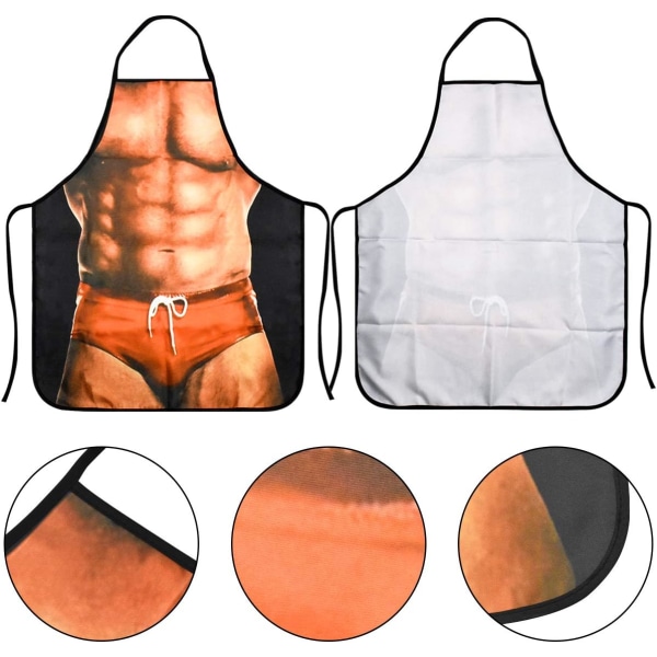 Sexy Funny Novelty Cooking Apron BBQ Party Apron with Muscular Ma