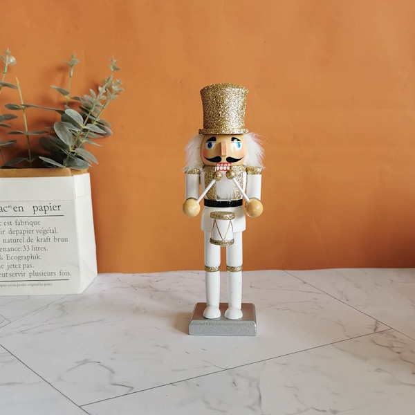 Jule-Nøtteknekker Leke Soldat Halberd (26 cm) Tre Flash Dec