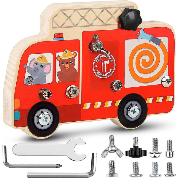Pædagogisk legetøj Montessori-legetøj, trælegetøj, træskruebræt (1
