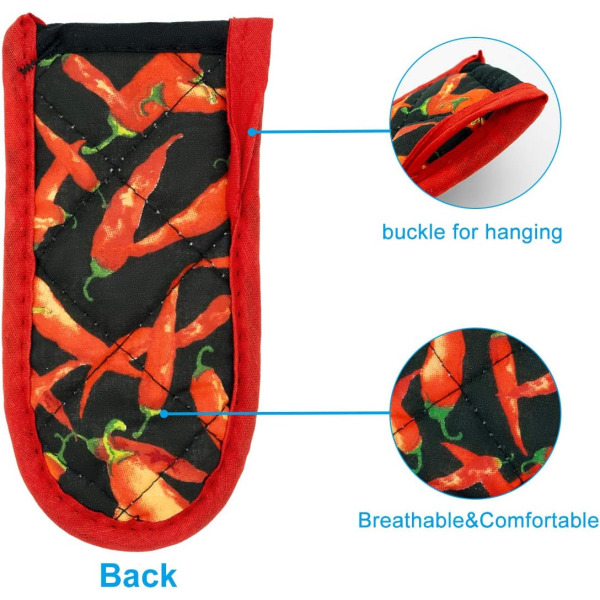 4 sets of chili patterned machine washable non slip covers suitab