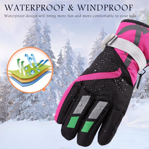 Barne hansker jente gutt vanntette ski snowboard hansker for barn