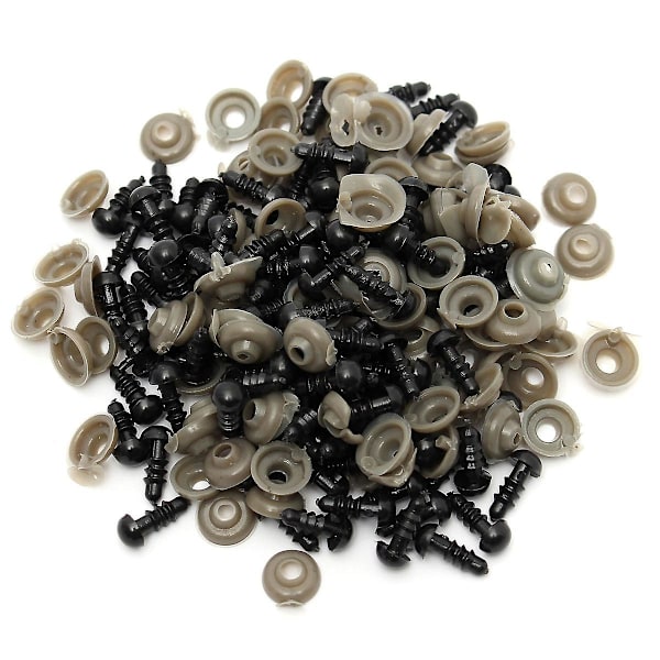 100 kpl ruskeat muoviset turvasilmät DIY-ompeluun ja askarteluun, nuket, nallekarhut, täytetyt eläimet, nuket, nuket, 9 mm