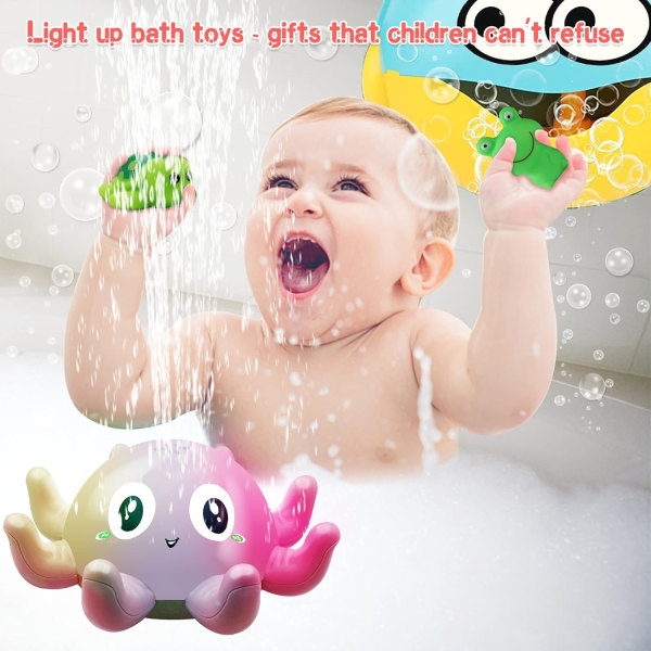 Baby Light-Up Badleksak, Barn Induktionssprinklerleksak, LED B