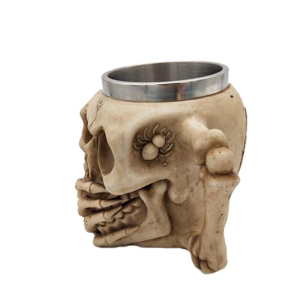 Halloween Gaver Rustfrit Stål Kranie Kaffe Kop Te Kop 3D Kranie