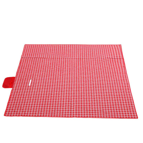 Vattentät picknickfilt, sandavvisande, strandfilt, picknickmatta för utomhusbruk, camping, strand, vandring, 150 x 200 cm, röd
