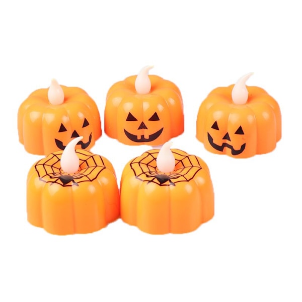 5 kpl Halloween-juhlakoristetarvikkeet led elektroniset kurpitsavalot tunnelmavalot koristevalot sytytä lelu kurpitsakynttilävalot