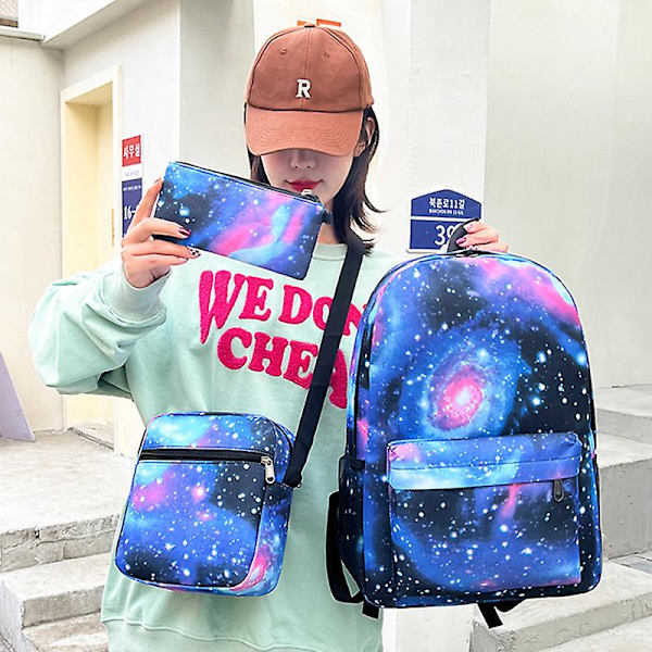 Stray Kids Bag Tredelt Ryggsekk Student Skoleveske Beste Ryggsekk For Barn（Sky Grey）
