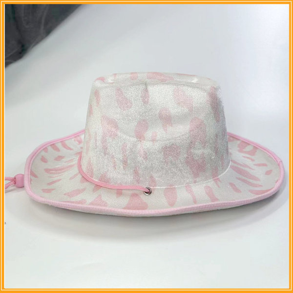 Pink Polka Dot Cowboy Hat Halloween Western Milk Cowboy Hat