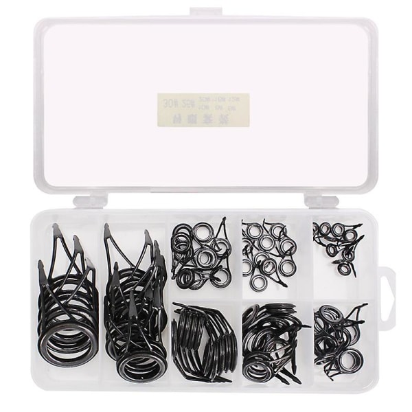 75pcs Single Leg Fishing Rod Guides Replacement Ceramic Fishing Pole Rod Guide Rings Casting Fishing Rod Eyes