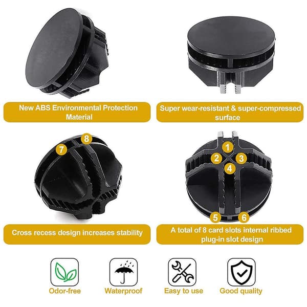 20 stk. Wire Cube Plastkoblinger Svart Interlocking Plastkobling Modulær Organizer Clasp Buckle Clip For Cube