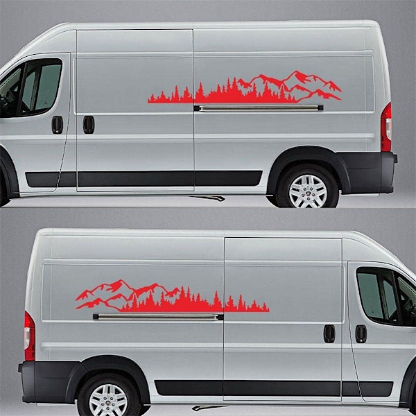 2 kpl auton tarroja punainen metsä vinyyli auton tarroja kuorma-auton ikkuna