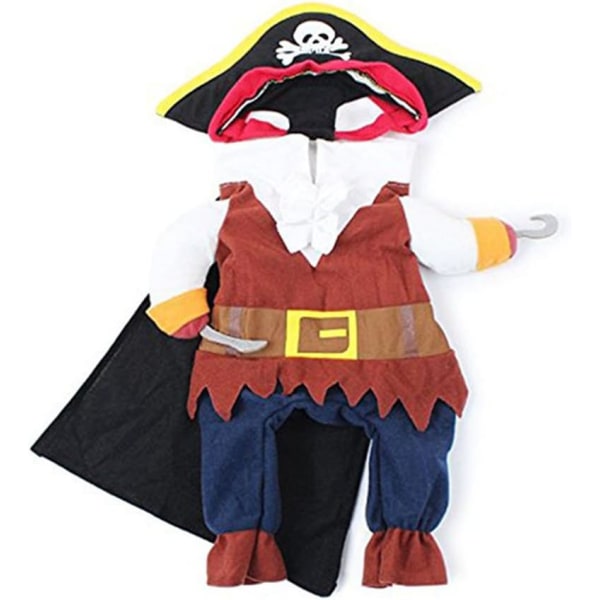 Størrelse (XL)Pirate Pet Julekostume, sjovt og cool med hat, Sui