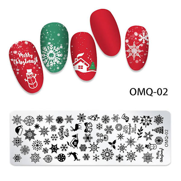 Neglestempelplate Stempelmal Neglebildeplate Stencil Diy Trykk Rustfritt Stål Verktøy（OMQ02）