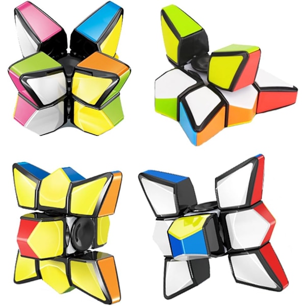 Fidget Spinner Cube 2 i 1 Klisterfri Hjärnteaser Magisk Pussel