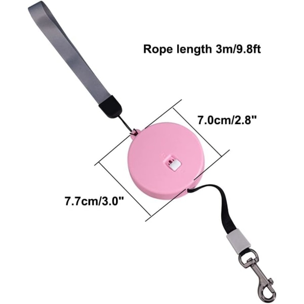 1 kpl vedettävä koiranhihna, 360°:n sotkeutumaton koiranhihna, yhden kosketuksen