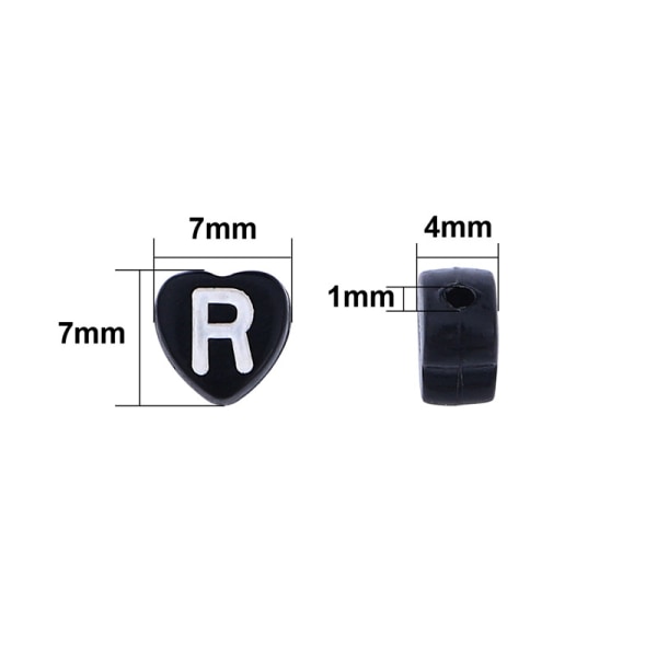 400 bokstavspärlor, bokstäver - 7x7mm - Flerfärgad