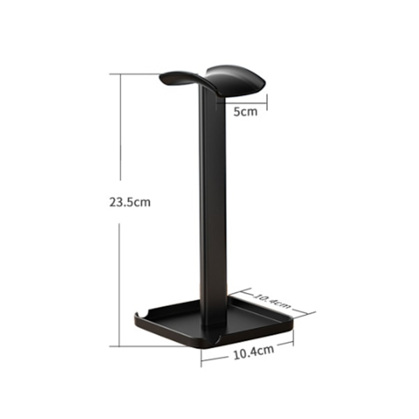 Sort plasthovedtelefonstativ