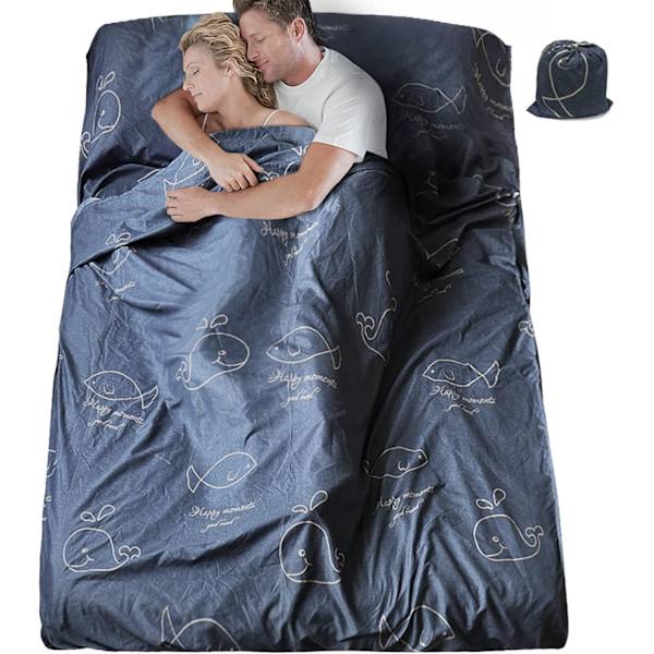 Sovsäcksöverdrag, 230 x 180 CM, Dubbel sovsäck i polycotton