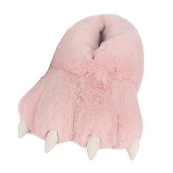 2 st Björntass Tofflor Dam Djurtassar Plyschtofflor Söta Halkfria Tecknade Inomhus Hemtofflor Varma Husskor för Sovrum (Rosa) Pink