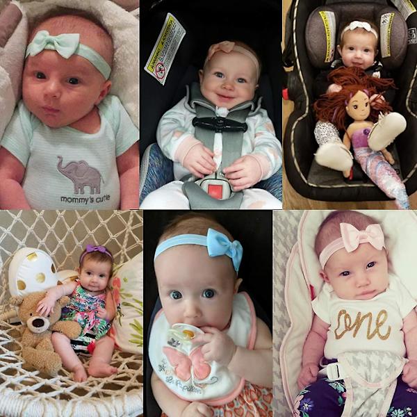 40 st baby flickor pannband 2,75 tum grosgrain band hår rosett hårband hår accessoarer för nyfödda flickor