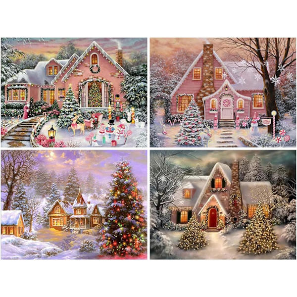 Juldiamantmålning för vuxna och barn, 5D DIY Jul D