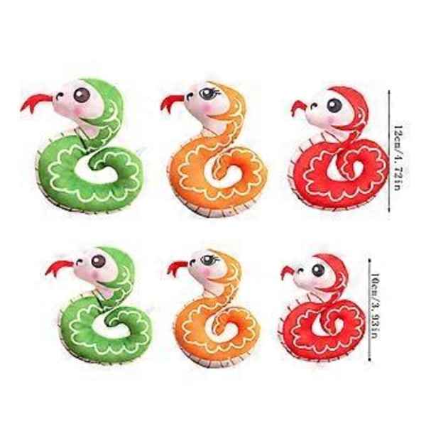 Nyår Orm Spratt Leksak Gosedjur Leksak för Vuxna Halloween Gosedjur Orm Figur Leksak Spratt för Barn Röd 10cm Red 10cm