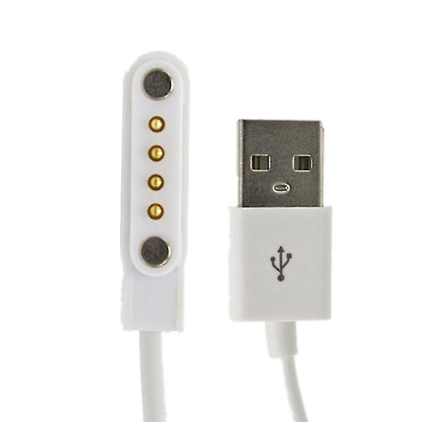 Smart Watch Opladerkabel 4 Pin Magnetisk Oplader Universal Til Smart Armbånd Sort