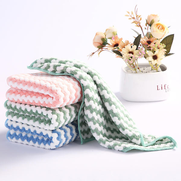 Mikrofiber Rengøringsklud Pakke med 10 Mikrofiber Køkkenhåndklæder Ultra Absorberende Opvaskeserviet 15 * 25cm Blandede Farver Tilfældig Farveblanding