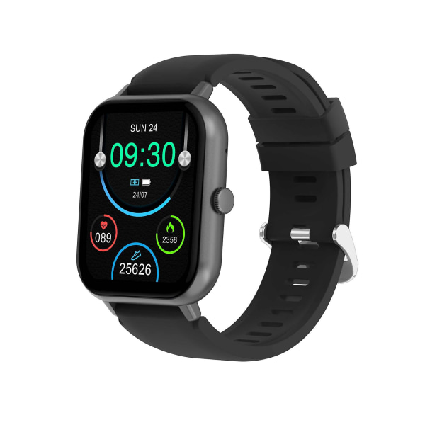 Zl54c Smart Watch Mænd Kvinder Sport Fitness Tracker Søvn Hjertefrekvens  Ip67 Vandtæt Bluetooth Smartwatch（Sort）