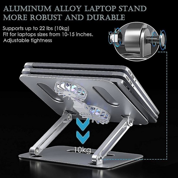 Bærbar computer stand, justerbar notebook stand, ergonomisk computer stand til skrivebordet