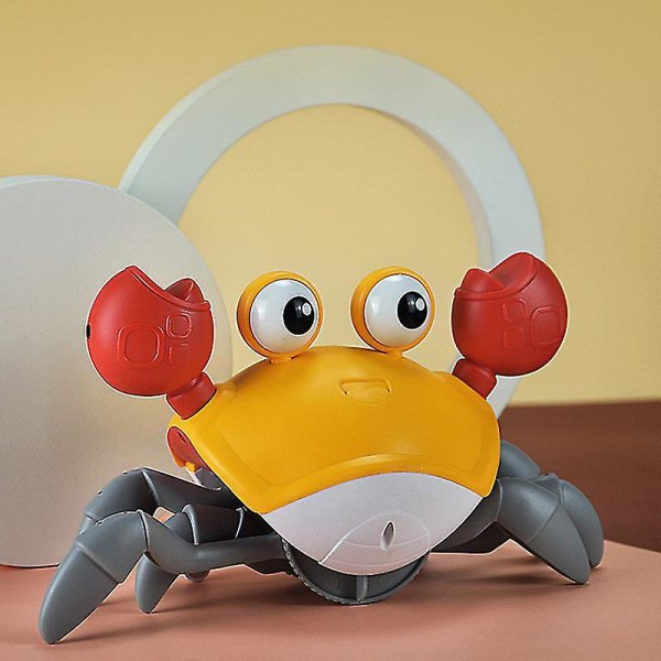 Krypande krabba baby med ljus och musik krabbaleksaker med sensorhinder（2）