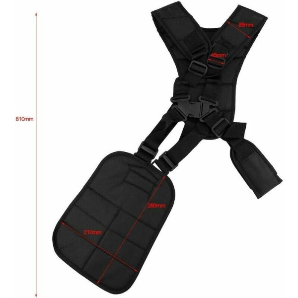 Lawn Mower Double Strap Shoulder Harness Black Comfort Mowers/Str