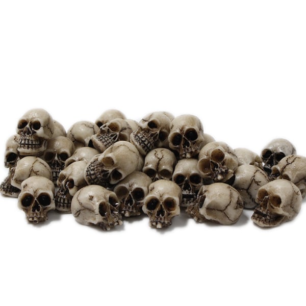sett med 20 Halloween New Skull Resin Ornament Gothic Desktop Ornam