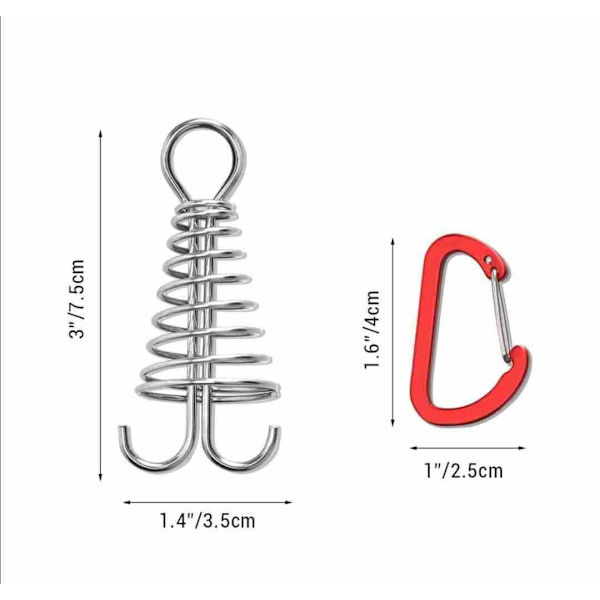 10 stk Bungee Cords Teltstrammere Fisk Justerbar Fotanker, C