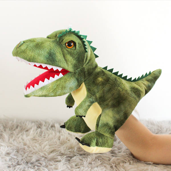 Dinosaurus Eläin Tyrannosaurus Rex Käsinukke Leikkikalu Roolipeli Leikkikalu Juhlanäytös Leikkiminen Roolipeli Tarinankerronta Esikouluopetus（Vihreä）
