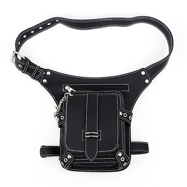 Steampunk vyölaukku Fanny Pack Muoti Gootti Nahkainen Olkalaukku Cr