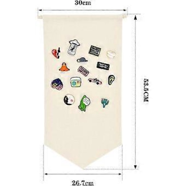 Seinälle Ripustettava Rintakoru Korujen Säilytys Emali Pin Näyttö Bannerin Pidike (Musta) COLOR 2