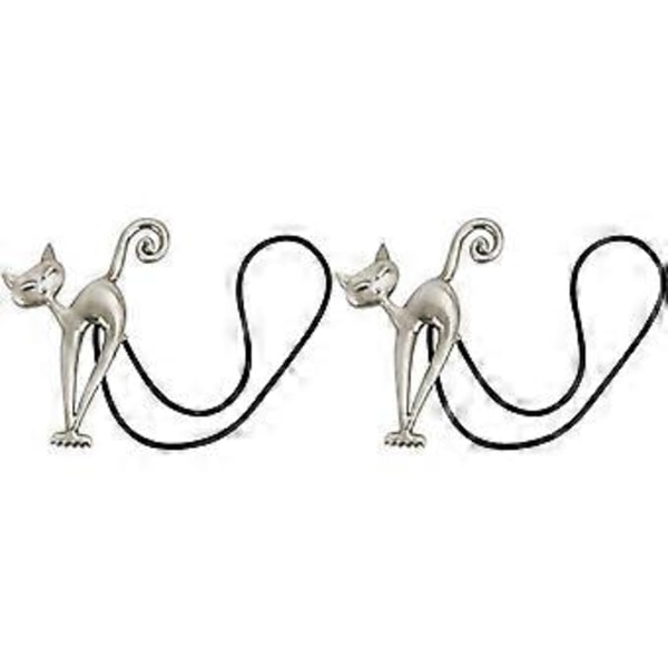 2 st Magnetiska Gardinomtag Magnetiska Gardinomtag Vackert Kattmönster Gardinspänne Gardinklämmor Gardintillbehör för Hem Vardagsrum B