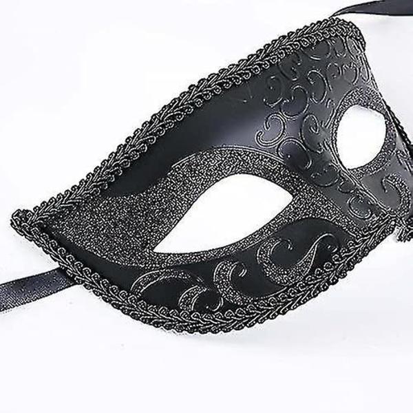 Glittrande strassmaskeradmask parkombination kostymmask