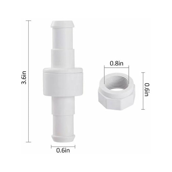 6 kpl letkunippaa D20(2 kpl)+D15(4 kpl) Uima-altaan letkun kääntöliittimet Yhteensopiva Polaris 280/180/380/480/3900 Allasrobotin kanssa