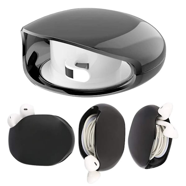 1 X Automatisk kabelorganisator, bobbinlindare smart wrap hörlursförvaringsbox, indragbar sladd